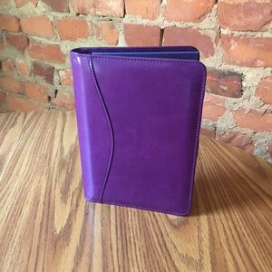 Royce Purple Leather Mini Padfolio